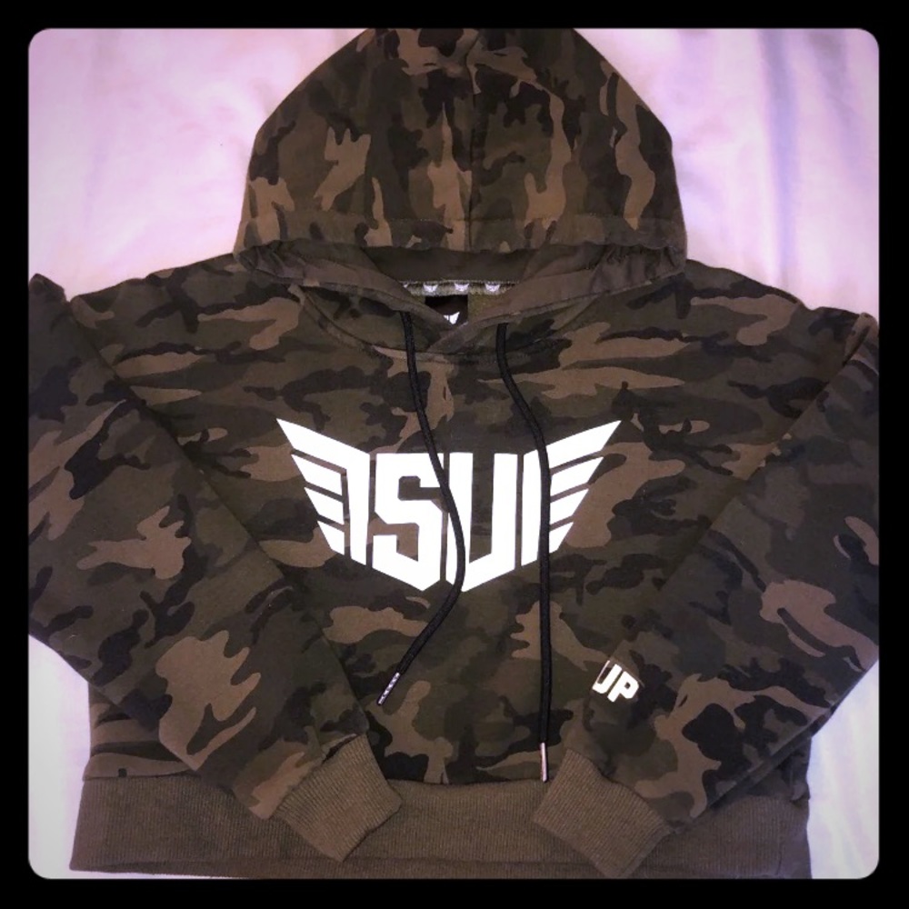 Camo Crop Hoodie